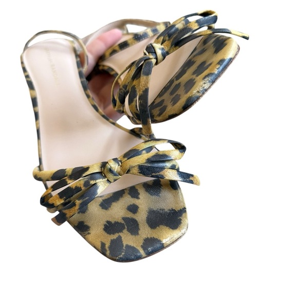 Loeffler Randall Gracie Bow Sandals In Leopard - Picture 8 of 15